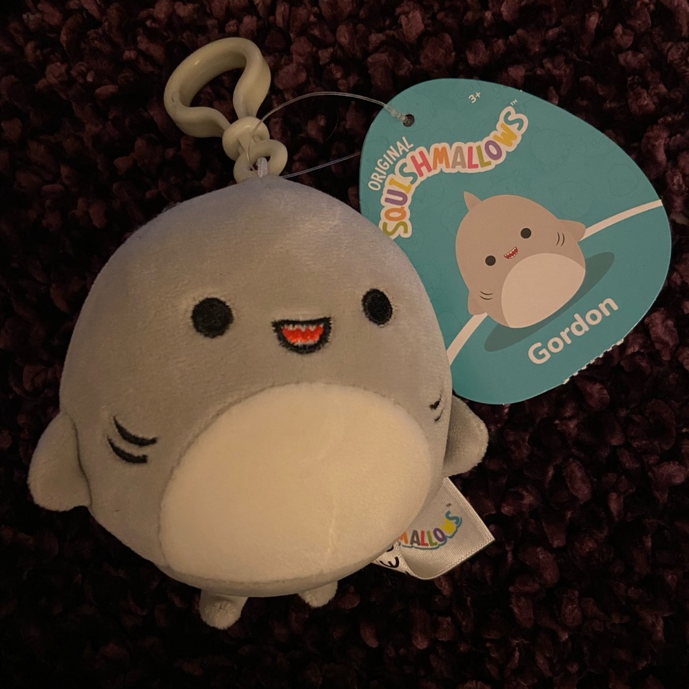 Gordon the Shark Squishmallow Bag Charm Clip NWT 🦈
